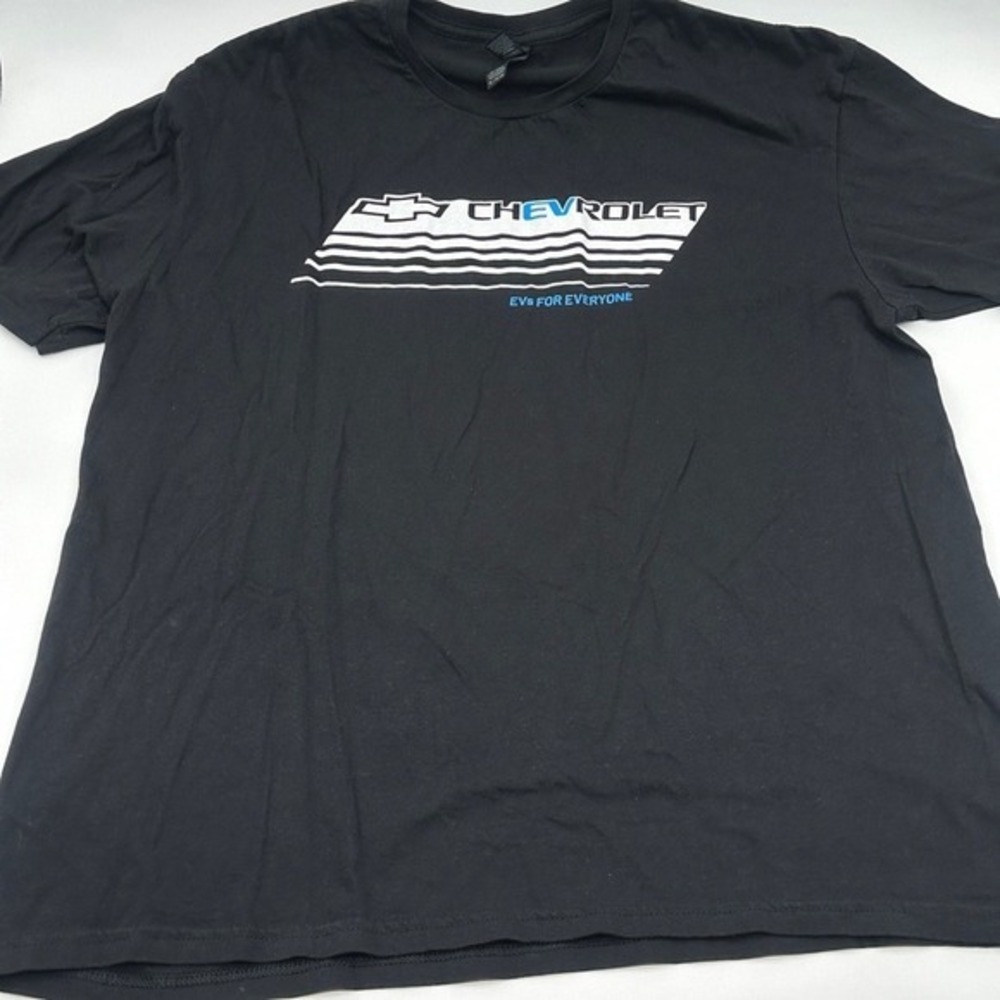 Chevrolet EVs‎ For Everyone Graphic T-Shirt Mens XL Black Short Sleeve Chevy Tee